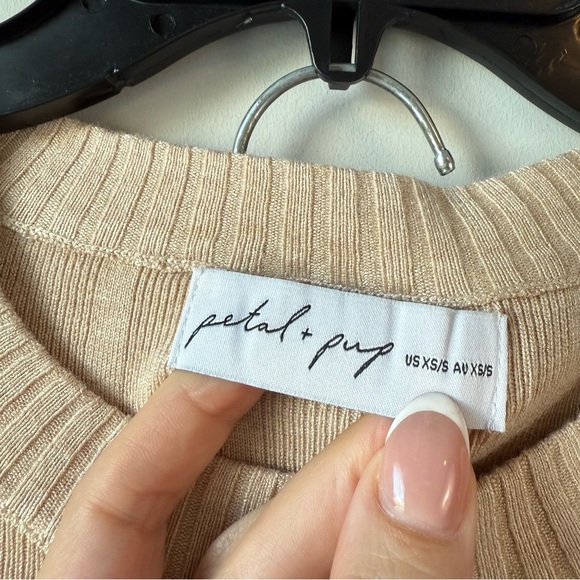 Petal & Pup Silvie Short Sleeve‎ Knitted Set Beige XS/S - Picture 4 of 10
